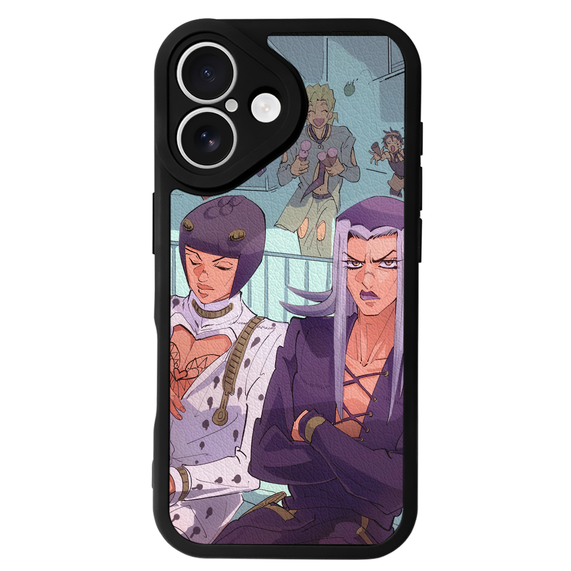 （画像用） ジョジョの奇妙な冒険 JoJo's Bizarre Adventure 【iPhone 16シリーズ対応】シリコンスマホケース（レザー調） 材質：シリコン